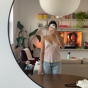 Vintage banana republic silk lace tank top